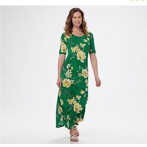 G.I.L.I. Short sleeve petite maxi dress size L